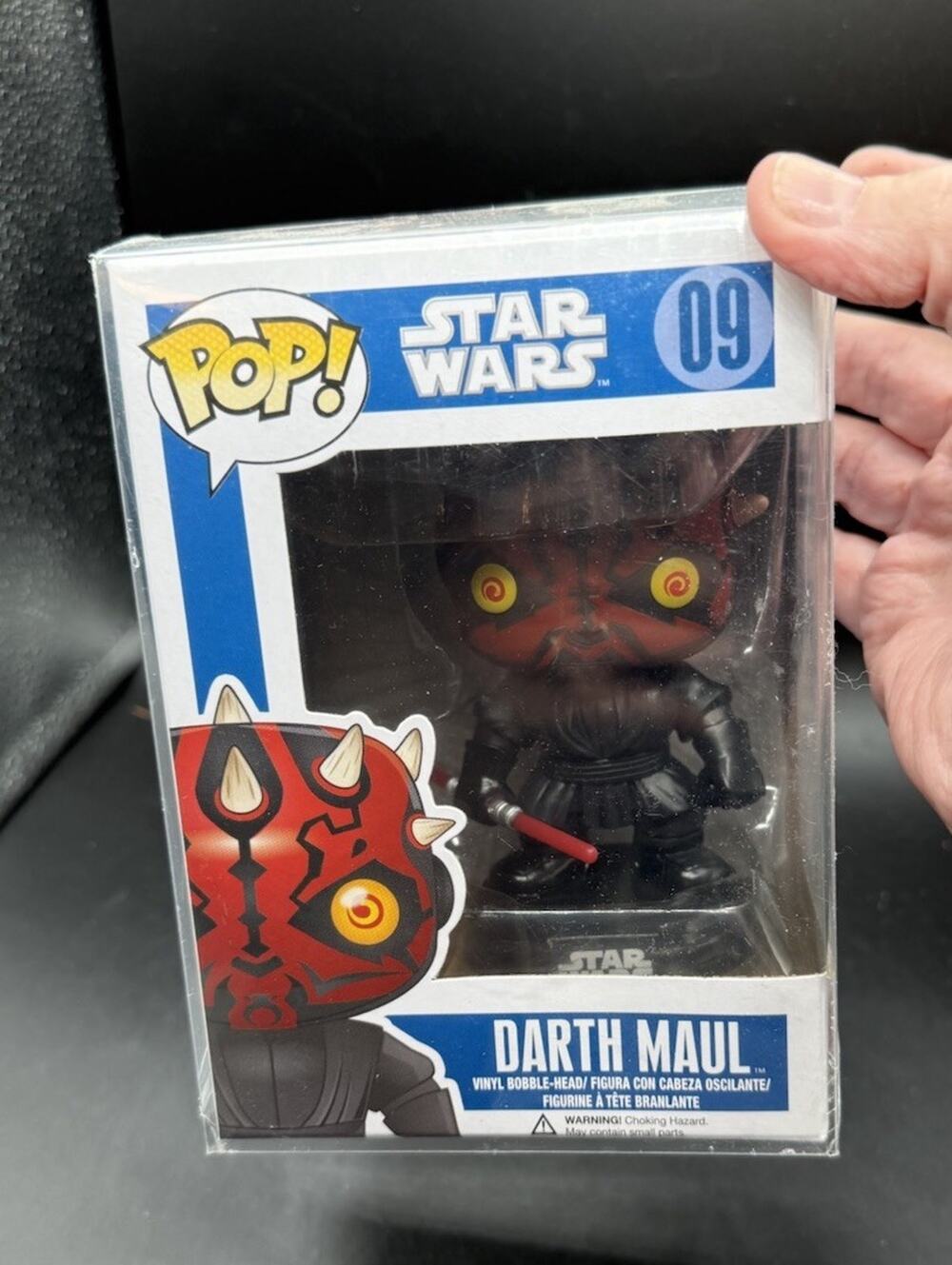 Funko pop Star Wars Darth Maul #09 Blue box and Large Lettering Box Protector